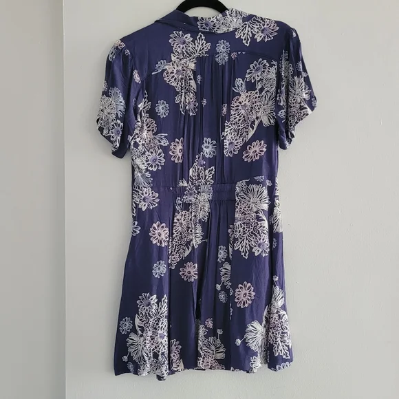 Free People blue floral mini dress size S - Picture 5 of 5